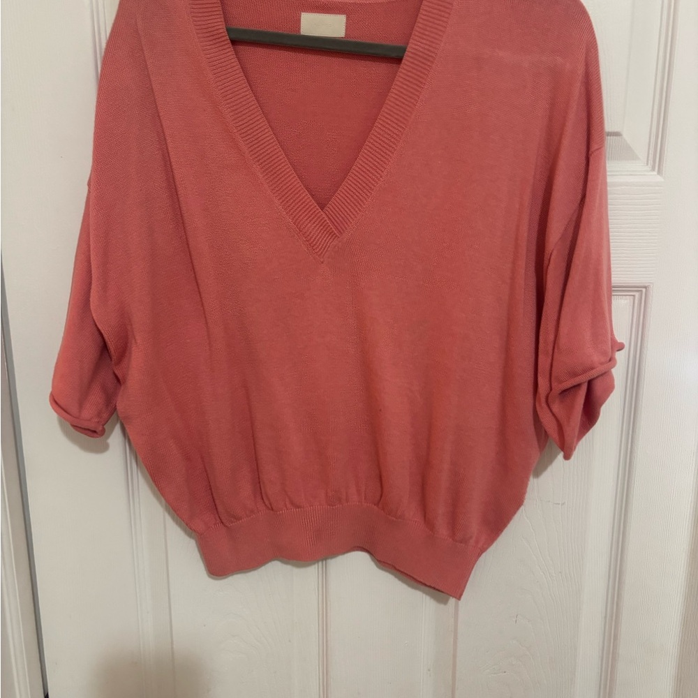 V-Neck Coral Sweater